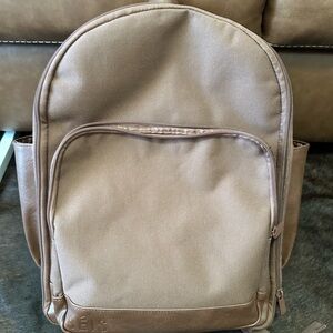 Brown Backpack- beis